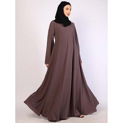 Full flare umbrella abaya-Rose Ebony
